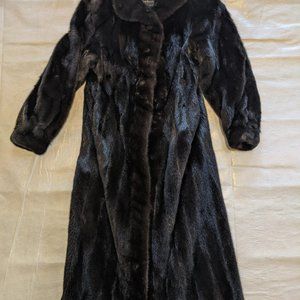 Vintage Full Length Koslow's Dark Mink Fur Coat